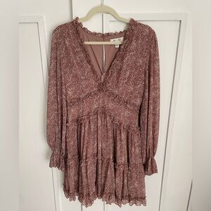 Long sleeve mini dress